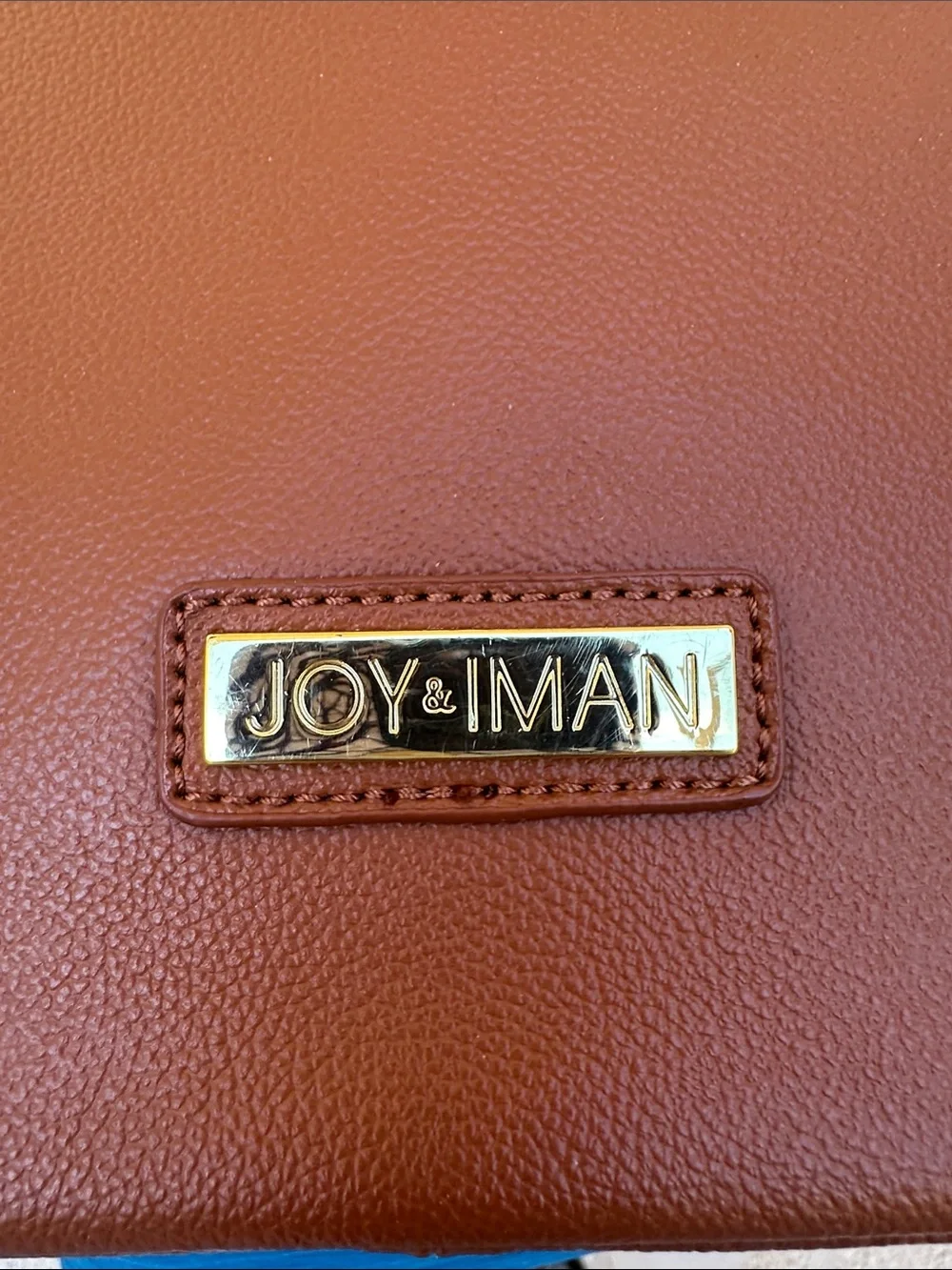 Joy & Iman Caramel Brown Dome Satchel Handbag